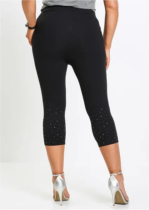Legging 3/4 en coton extensible, bonprix