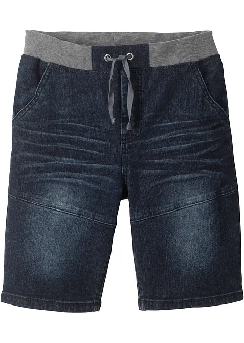 Bermuda en jean extensible à taille élastiquée, Regular, bonprix