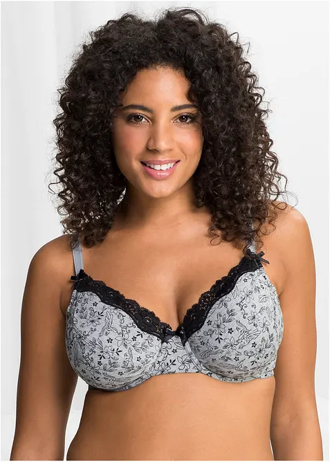 Lot de 3 soutiens-gorge coton à armatures, bonprix