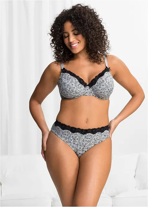 Lot de 3 soutiens-gorge coton à armatures, bonprix