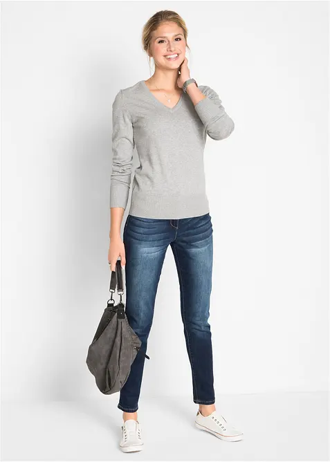 Jean boyfriend taille mi-haute, extensible, bonprix
