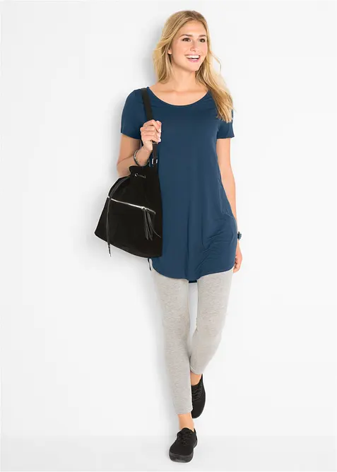 T-shirt long en viscose douce, bonprix