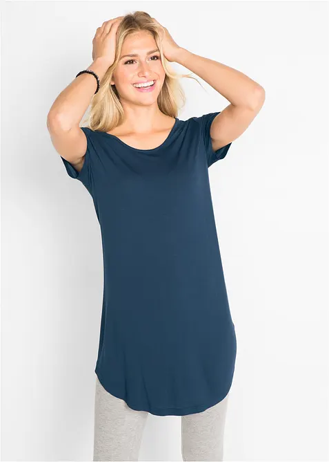 T-shirt long en viscose douce, bonprix