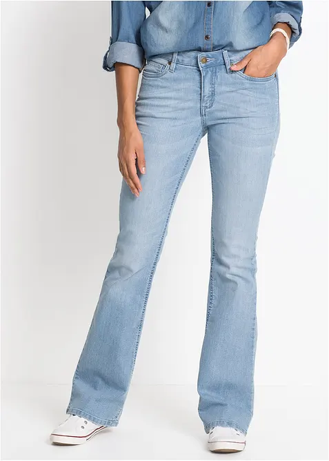 Jean bootcut taille mi-haute, extensible et confortable, bonprix