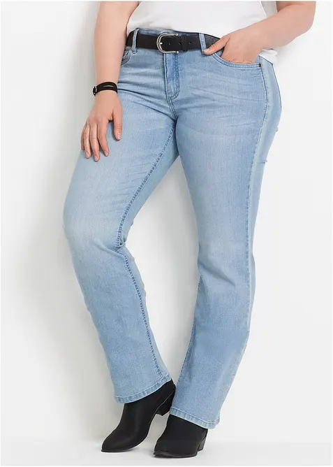 Jean bootcut taille mi-haute, extensible et confortable, bonprix