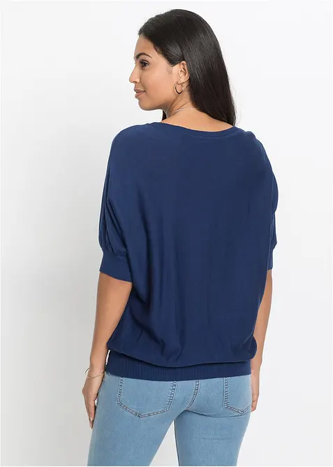 Pull en fine maille de coton mélangé, bonprix
