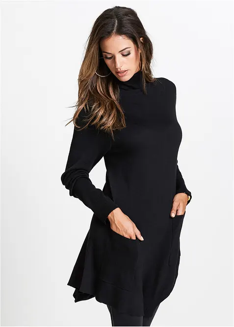 Pull long en viscose mélangée, bonprix