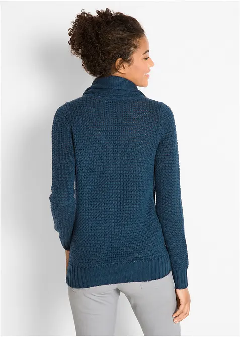 Pull à col roulé avec cordons, bonprix
