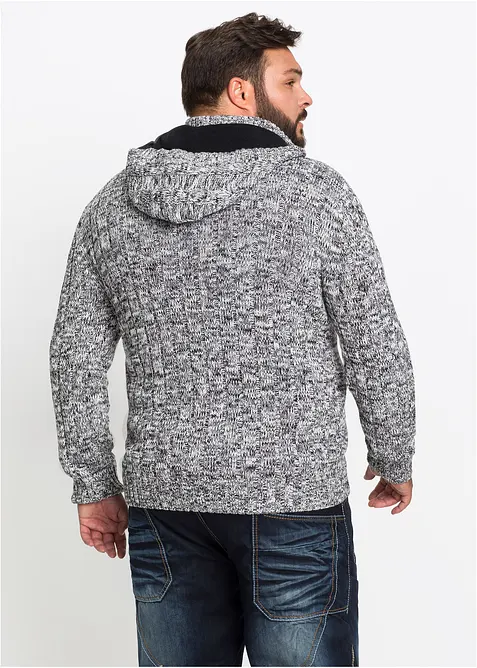 Pull à capuche en grosse maille de coton mélangé, bonprix