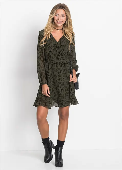 Robe courte style portefeuille, bonprix