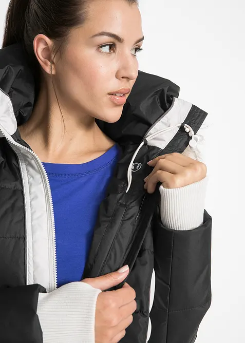 Manteau outdoor imperm&eacute;able avec bordure peluche, bonprix