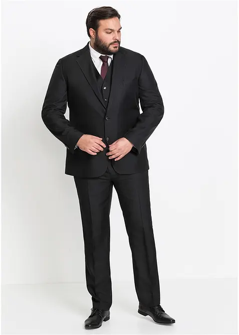 Costume 4 pièces regular avec gilet et cravate, bonprix