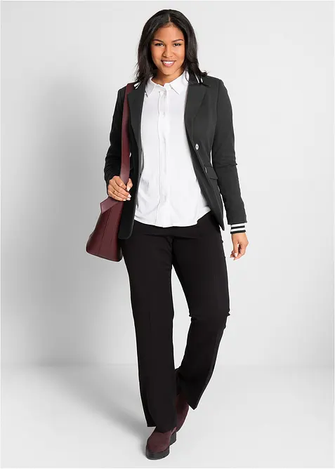 Blazer en coton à détails rayés, bonprix