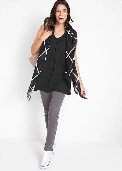 Top long effet froissé, bonprix