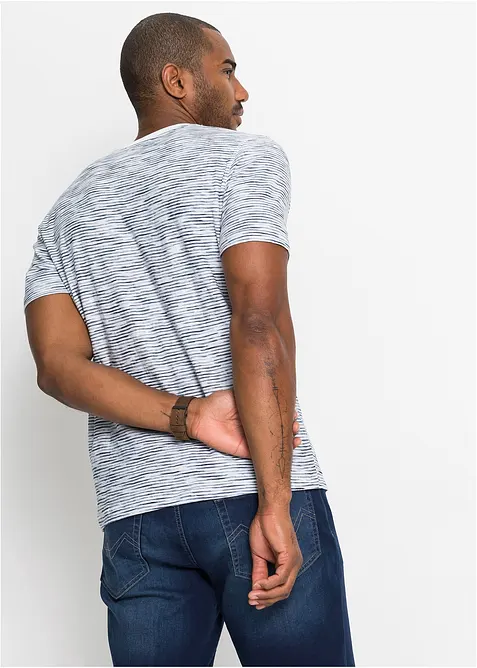 T-shirt à col Henley, 100% coton, bonprix