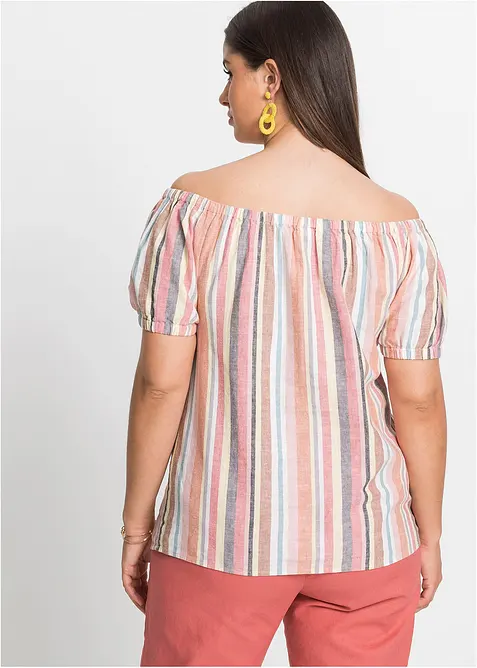 Blouse encolure Bardot, bonprix