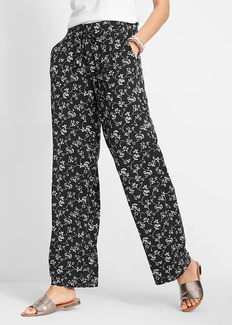 Pantalon palazzo en viscose extensible, bonprix