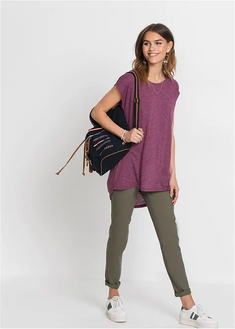 T-shirt long en viscose mélangée, bonprix