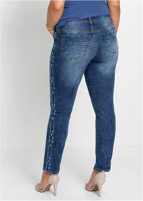 Jean skinny taille mi-haute, extensible, bonprix