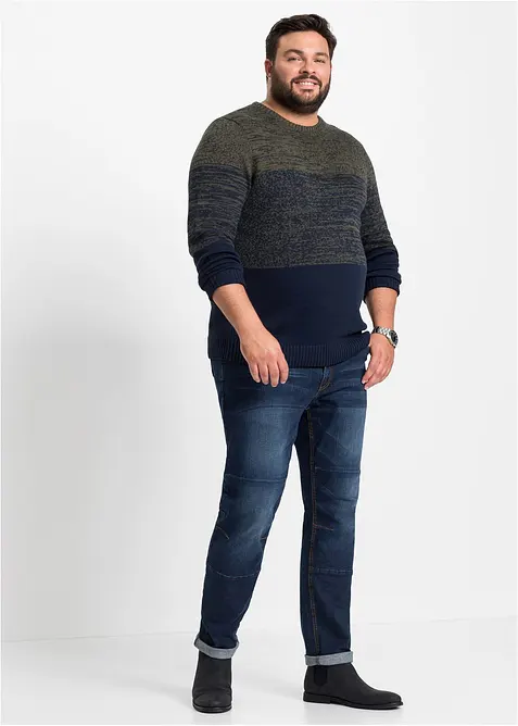 Pull doux en fine maille, coupe ventre confort, bonprix