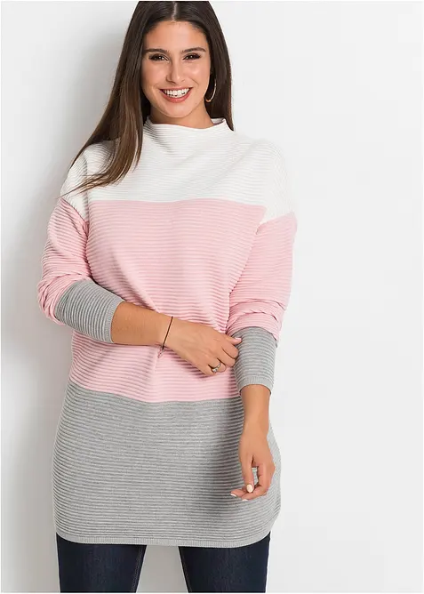Pull long à rayures, bonprix