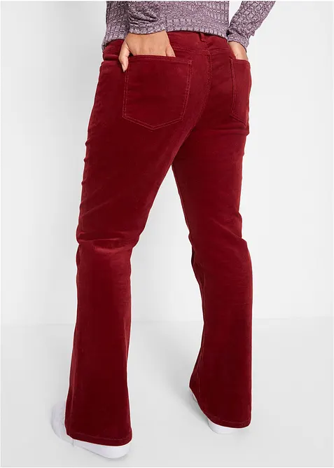 Pantalon bootcut en velours c&ocirc;tel&eacute; extensible, bonprix
