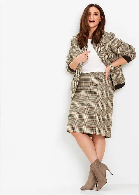 Jupe crayon avec boutons, bonprix