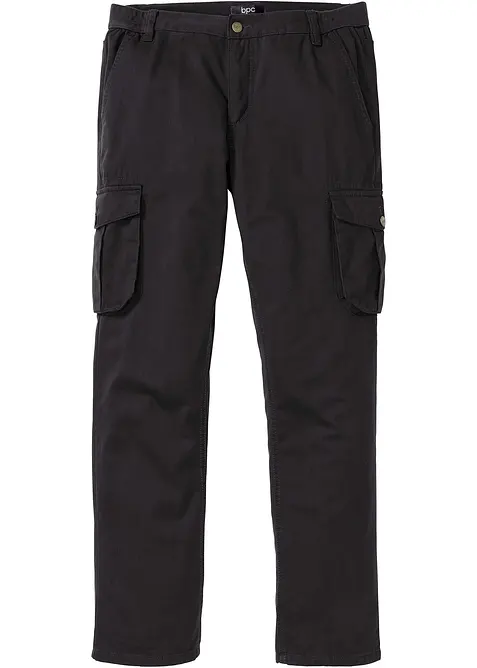 Pantalon cargo regular coupe confort, 100% coton, droit, bonprix
