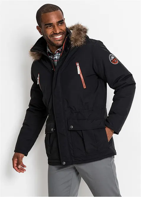 Parka d’hiver déperlante à capuche amovible, bonprix
