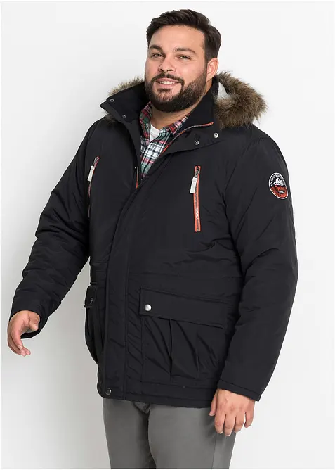 Parka d’hiver déperlante à capuche amovible, bonprix