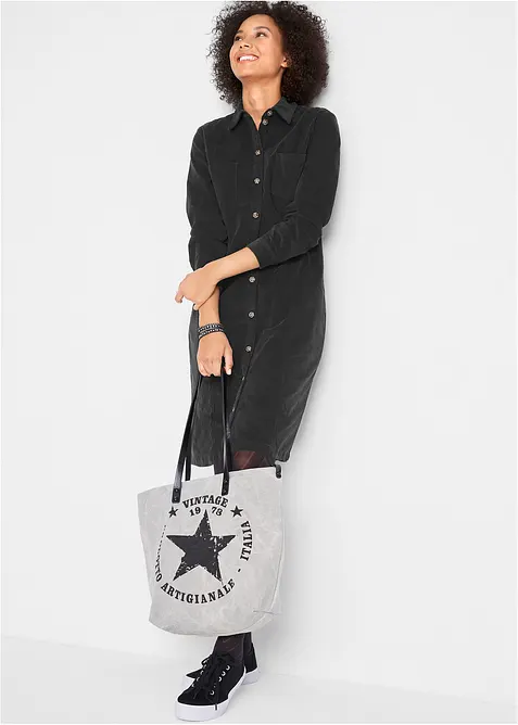 Robe en velours c&ocirc;tel&eacute; extensible, bonprix