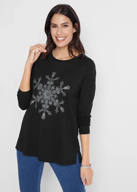 T-shirt manches longues 100% coton, bonprix