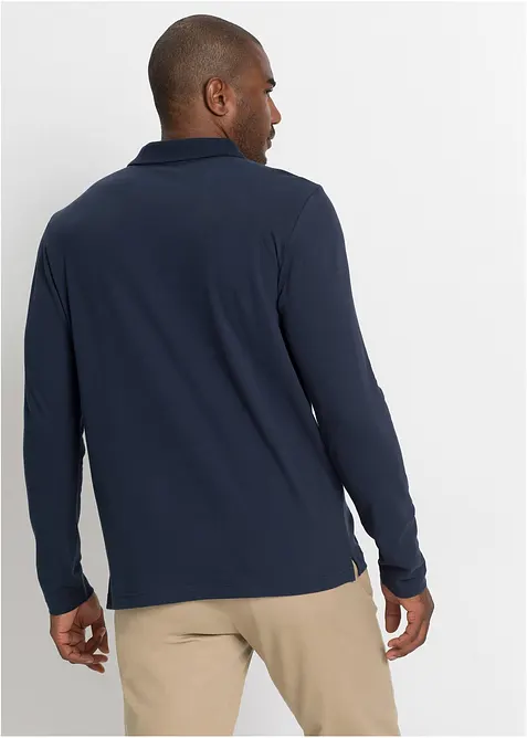 Polo en piqu&eacute;, manches longues, bonprix