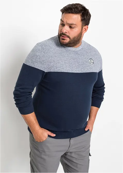 Pull en fine maille effet color block, bonprix