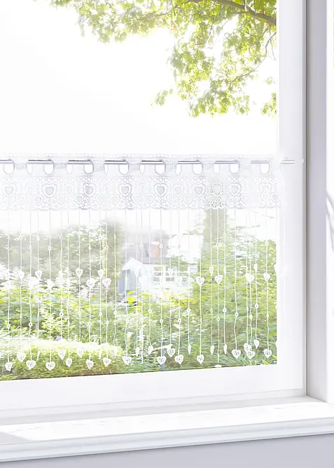 Brise-bise à fils avec cœurs, bonprix