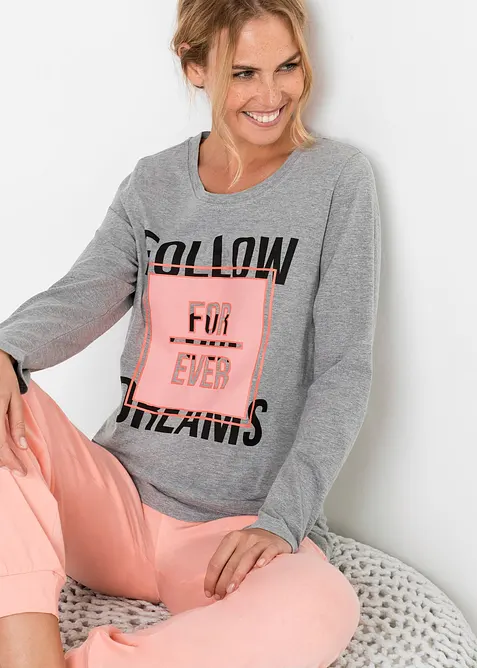 Pyjama en coton et viscose, bonprix