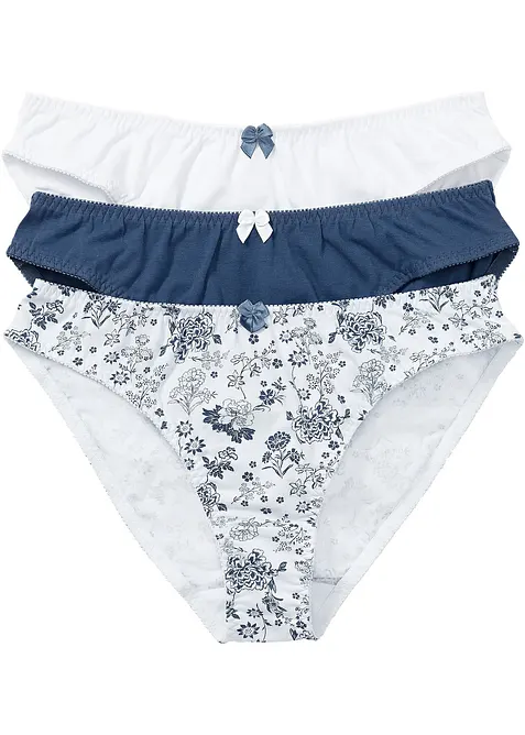 Lot de 3 slips coton, bonprix