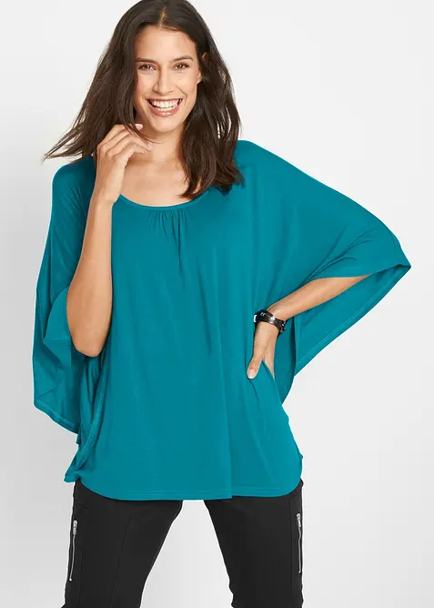 T-shirt en viscose à manches chauve-souris, bonprix