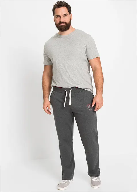 Pantalon de jogging 100% coton avec détails sportifs, bonprix