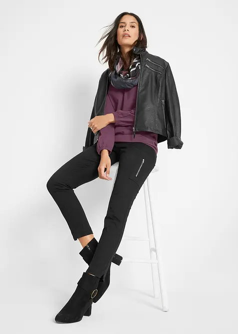 T-shirt manches longues 100% coton, finitions élastiquées, bonprix