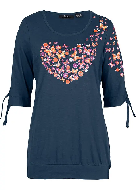 T-shirt coton &eacute;paules d&eacute;nud&eacute;es, mi-manches, bonprix