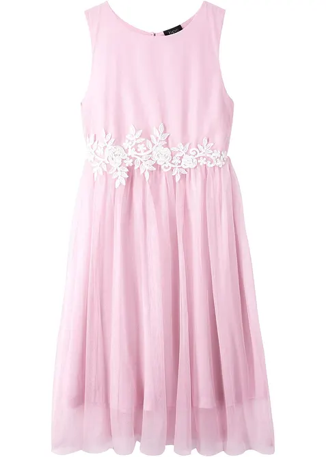 Robe midi avec empiècement dentelle, bonprix