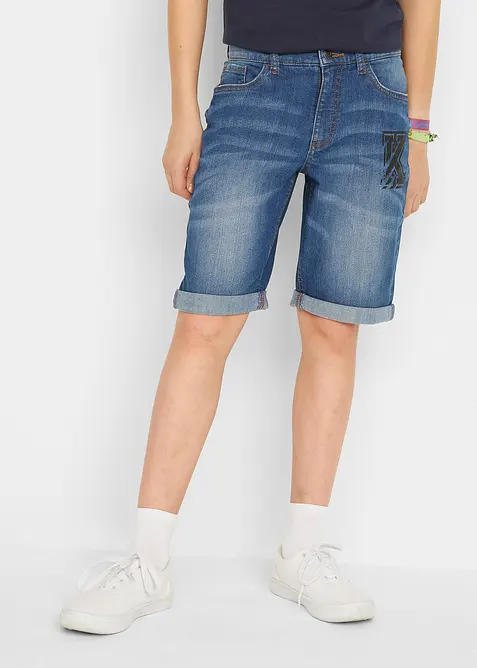 Bermuda en jean extensible, slim, bonprix