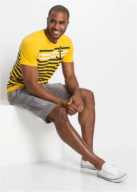 Bermuda en sweat effet jean, regular, bonprix