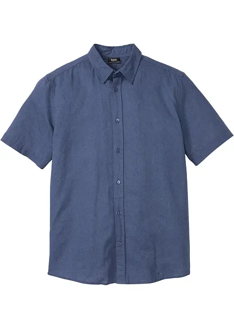 Chemise manches courtes en lin mélangé léger, bonprix