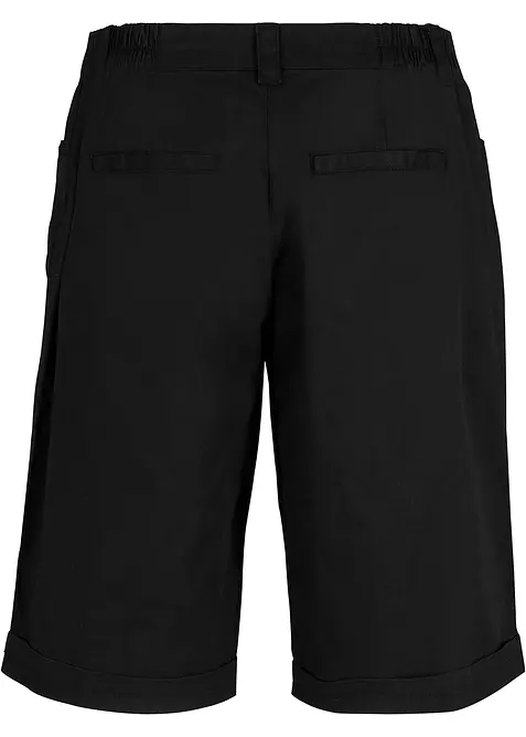 Bermuda paper touch en coton à taille confortable, bonprix