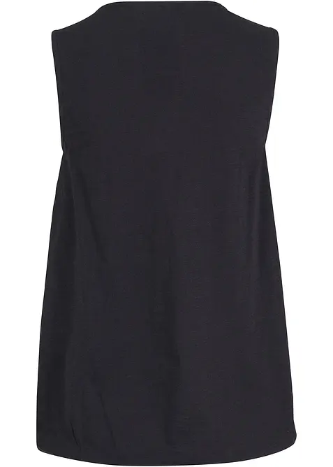 Top en coton style cache-c&oelig;ur &agrave; base &eacute;lastiqu&eacute;e, bonprix