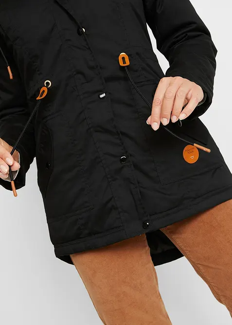 Parka rembourrée avec bordure sherpa, bonprix