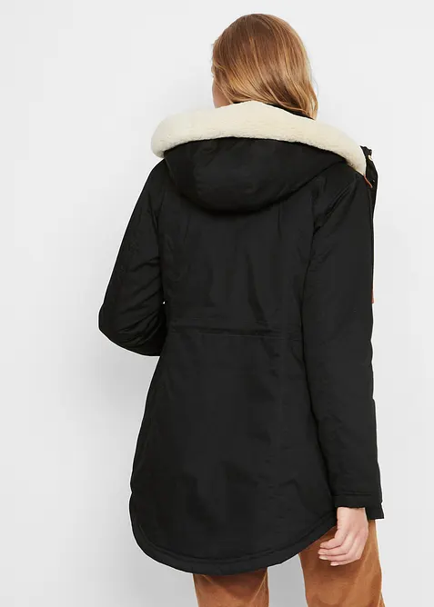 Parka rembourrée avec bordure sherpa, bonprix