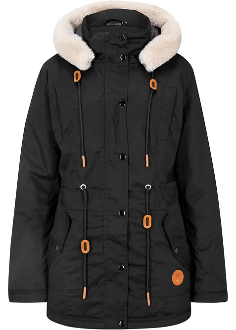 Parka rembourrée avec bordure sherpa, bonprix